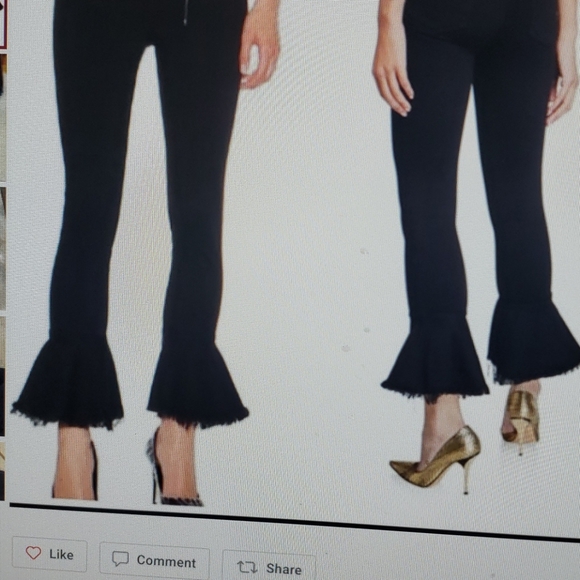 Frame Denim Le Skinny de Jeanne Flounce Hem Pants,All Products : American Fashion Style Bags On Sale